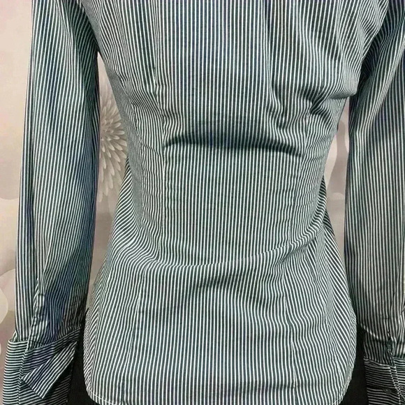 Express Design Studio Striped Ruffled Blouse - Picture 7 of 9